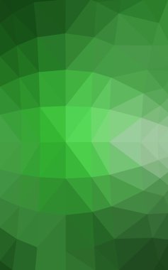 Üçgenler ve degrade origami tarzında oluşan ışık yeşil köşeli tasarım deseni