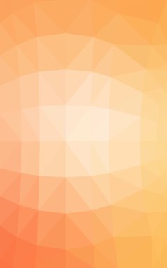 Üçgenler ve degrade origami tarzında oluşan ışık turuncu poligonal tasarım deseni