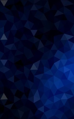 Üçgenler ve degrade origami tarzı oluşur koyu mavi köşeli tasarım deseni.