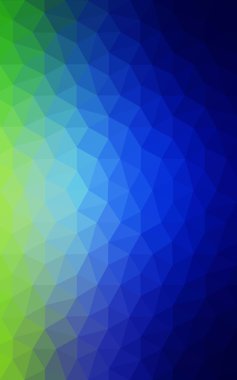 Üçgenler ve degrade origami tarzı oluşur çok renkli yeşil, mavi köşeli tasarım deseni.