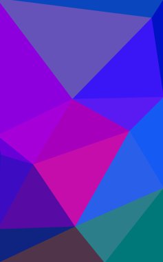 Üçgenler ve degrade origami tarzı oluşur çok renkli koyu pembe, mavi köşeli tasarım deseni.