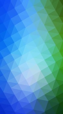 Üçgenler ve degrade origami tarzı oluşur çok renkli yeşil, mavi köşeli tasarım illüstrasyon.