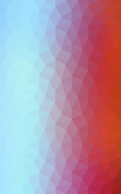 Üçgenler ve degrade origami tarzı oluşur çok renkli mavi, kırmızı kenarlı tasarım deseni.