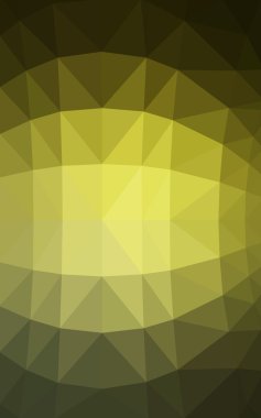 Üçgenler ve degrade origami tarzında oluşan ışık yeşil-sarı poligonal tasarım deseni