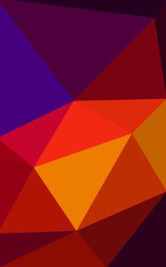 Üçgenler ve degrade origami tarzı oluşur çok renkli koyu mavi, kırmızı kenarlı tasarım deseni.