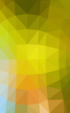 Üçgenler ve degrade origami tarzında oluşan ışık yeşil-sarı poligonal tasarım deseni