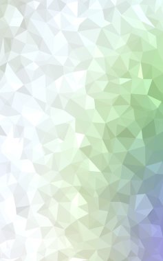 Üçgenler ve degrade origami tarzında oluşan ışık yeşil köşeli tasarım deseni