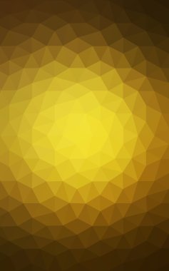 Üçgenler ve degrade origami tarzında oluşan koyu turuncu poligonal tasarım deseni.