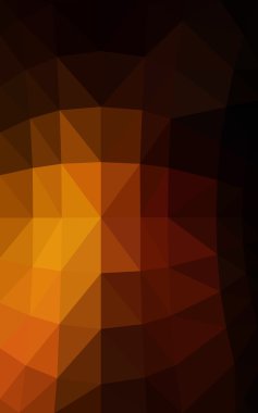 Üçgenler ve degrade origami tarzında oluşan koyu turuncu poligonal tasarım deseni