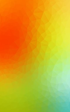 Üçgenler ve degrade origami tarzında oluşan hafif yeşil, kırmızı kenarlı tasarım desen