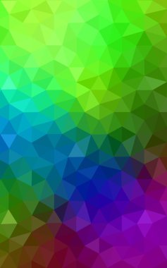 Üçgenler ve degrade origami tarzı oluşur çok renkli koyu poligonal tasarım deseni.