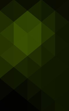 Üçgenler ve degrade origami tarzı oluşur koyu yeşil köşeli tasarım deseni