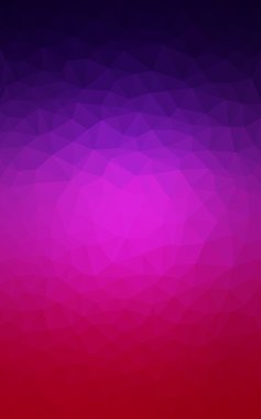 Üçgenler ve degrade origami tarzında oluşan koyu mor, pembe poligonal tasarım deseni