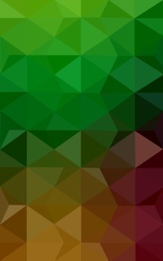 Üçgenler ve degrade origami tarzı oluşur çok renkli kırmızı, yeşil köşeli tasarım deseni.