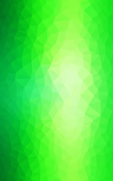 Modello di disegno poligonale verde chiaro, che consiste di triangoli e gradiente in stile origami — Foto Stock