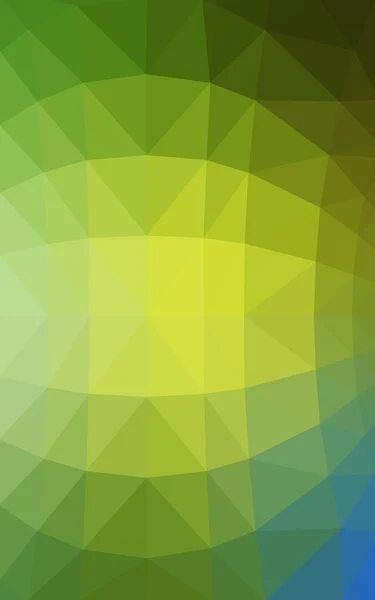 삼각형 및 종이 접기 스타일에서 그라데이션을 이루어져 있는 밝은 녹색-노란색 다각형 디자인 패턴 — 스톡 사진