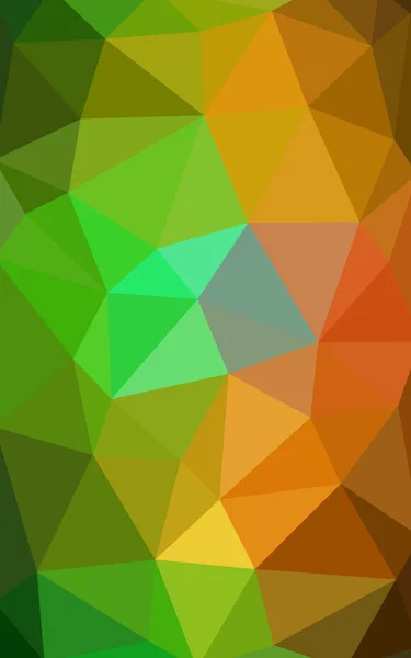 Dunkelgrün-gelbes polygonales Muster, das aus Dreiecken und einem Farbverlauf im Origami-Stil besteht — Stockfoto