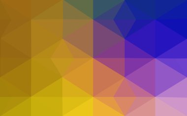 Üçgenler ve degrade origami tarzı oluşur çok renkli koyu pembe, sarı poligonal tasarım deseni.