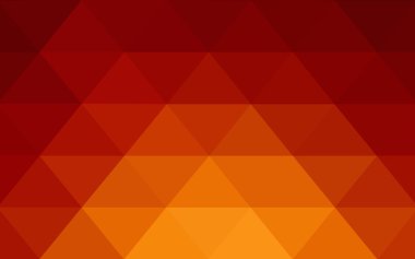 Üçgenler ve degrade origami tarzında oluşan koyu kırmızı, sarı poligonal tasarım deseni