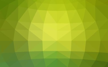 Üçgenler ve degrade origami tarzında oluşan ışık yeşil köşeli tasarım deseni