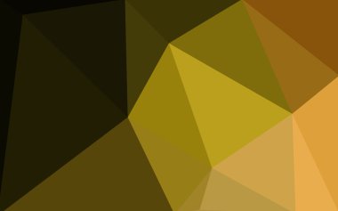 Üçgenler ve degrade origami tarzı oluşur çok renkli koyu yeşil, sarı, turuncu poligonal tasarım deseni.