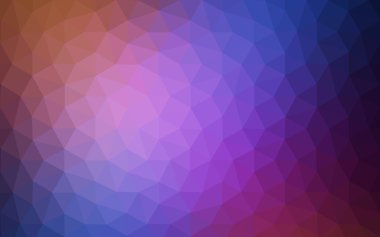 Üçgenler ve degrade origami tarzı oluşur çok renkli mavi, kırmızı kenarlı tasarım deseni.