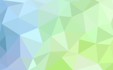 Açık mavi, poligonal tasarım deseni, yeşil üçgenler ve degrade origami tarzı hangi oluşur