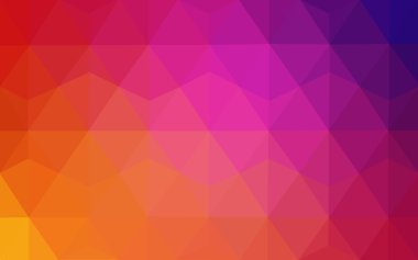 Üçgenler ve degrade origami tarzında oluşan hafif pembe-sarı poligonal tasarım deseni