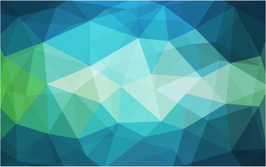 Açık mavi, poligonal tasarım deseni, yeşil üçgenler ve degrade origami tarzı hangi oluşur