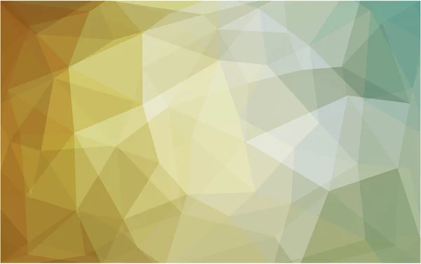 Padrão de design poligonal verde-amarelo claro, que consiste em triângulos e gradiente no estilo origami — Vetor de Stock
