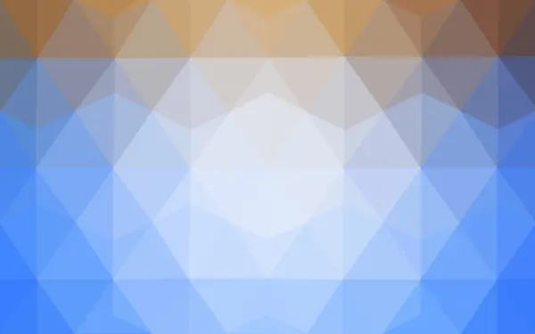Design poligonal albastru-galben deschis, care constă din triunghiuri și gradient în stil origami — Vector de stoc