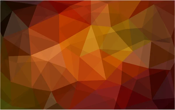 Modèle de conception polygonale orange foncé, qui se composent de triangles et de dégradé dans le style origami — Image vectorielle