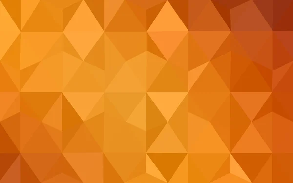 Modèle polygonal orange clair, qui se composent de triangles et de dégradés dans le style origami — Image vectorielle