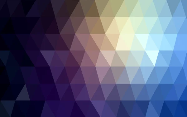 Dark blue, yellow polygonal design pattern,which consist of triangles and gradient in origami style — Stock Vector