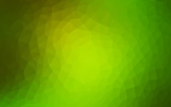 Helles grün-gelbes polygonales Muster, das aus Dreiecken und Farbverlauf im Origami-Stil besteht — Stockvektor