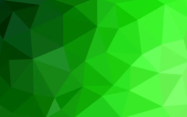 Padrão de design poligonal verde claro, que consistem em triângulos e gradiente no estilo origami — Vetor de Stock