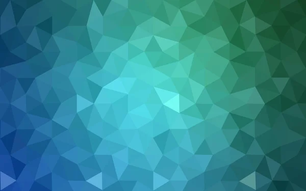삼각형 및 그라데이션 종이 접기 스타일에서로 구성 된 다 색 녹색, 파란색 다각형 디자인 패턴. — 스톡 벡터