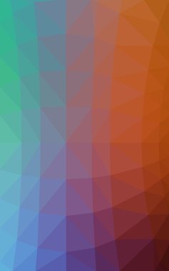 Üçgenler ve degrade origami tarzında oluşan hafif yeşil, kırmızı kenarlı tasarım desen