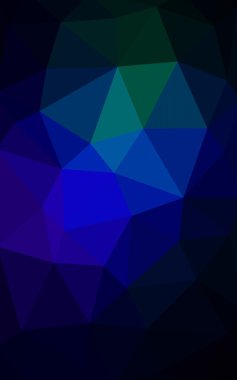 Üçgenler ve degrade origami tarzı oluşur koyu mavi, yeşil köşeli tasarım deseni