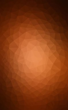 Üçgenler ve degrade origami tarzında oluşan koyu turuncu poligonal tasarım deseni