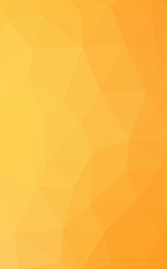 Üçgenler ve degrade origami tarzında oluşan hafif sarı poligonal tasarım deseni