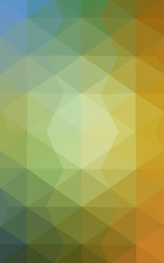 Üçgenler ve degrade origami tarzı oluşur çok renkli yeşil, sarı, turuncu poligonal tasarım deseni.