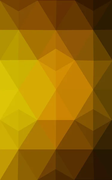 Dunkelgelbes polygonales Muster, das aus Dreiecken und einem Farbverlauf im Origami-Stil besteht. — Stockfoto