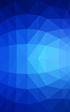 Üçgenler ve degrade origami tarzında oluşan ışık mavi köşeli tasarım deseni