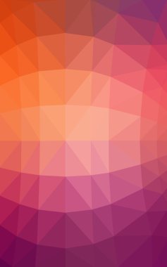 Üçgenler ve degrade origami tarzında oluşan hafif pembe-sarı poligonal tasarım deseni