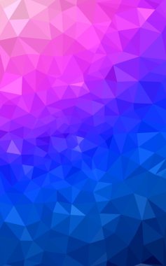 Üçgenler ve degrade origami tarzı oluşur çok renkli pembe, mavi köşeli tasarım deseni.