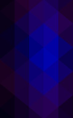 Üçgenler ve degrade origami tarzında oluşan koyu mavi, kırmızı kenarlı tasarım deseni