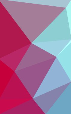 Üçgenler ve degrade origami tarzı oluşur çok renkli mavi, kırmızı kenarlı tasarım deseni.