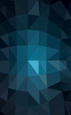 Üçgenler ve degrade origami tarzı oluşur koyu mavi köşeli tasarım deseni