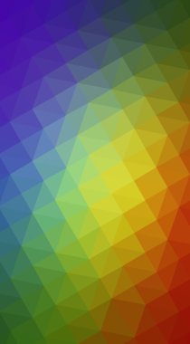 Üçgenler ve degrade origami tarzı oluşur çok renkli köşeli tasarım illüstrasyon.